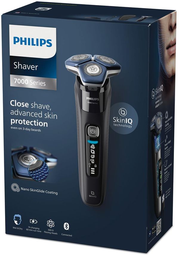 S7886_35 afeitadora philips s7886 35 serie 7000 color negro 3 cabezales uso en humedo y seco inalambrica bluetooth app groomtribe