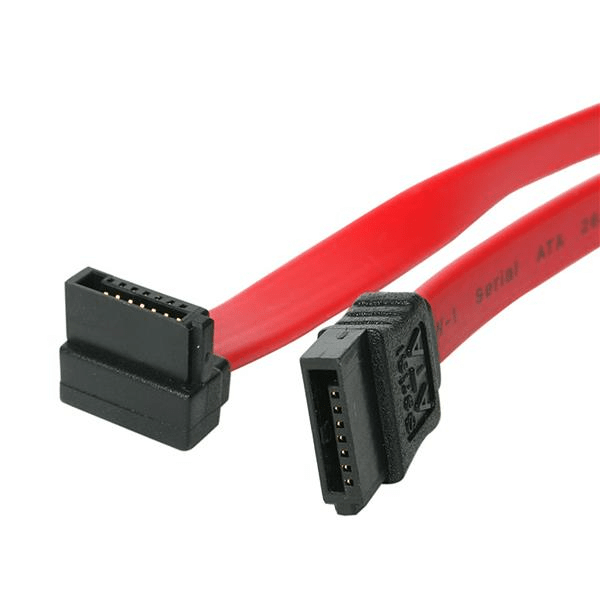 SATA18RA1 cable sata 0 45m acodado en angulo recto-rojo-18in pulgadas cable