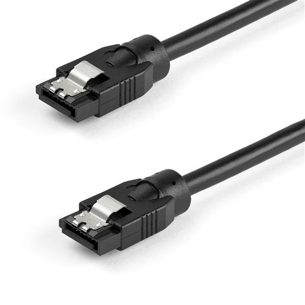SATRD30CM 0.3 m round sata cable-6gbs sata cord-latching connecto rs