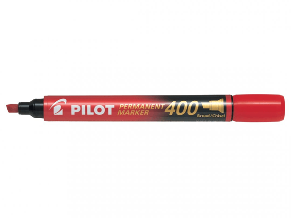 SCA-400-R marcador permanente punta biselada sca-400 rojo pilot sca-400-r