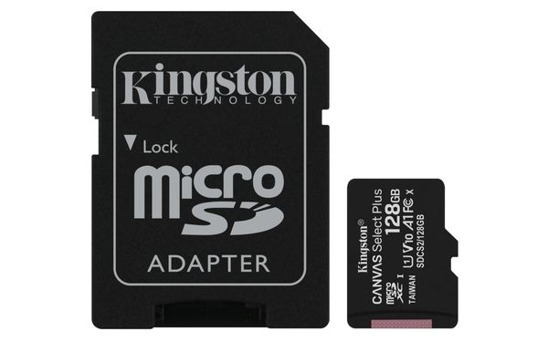 SDCS2_128GB memoria 128 gb micro sdhc kingston uhs i canvas select plus clase 10 adaptador sd