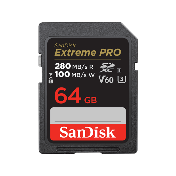 SDSDXEP-064G-GN4IN extreme pro 64gb v60 uhs-ii 280-100mbs