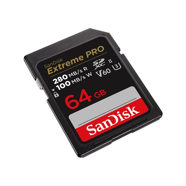 SDSDXEP-064G-GN4IN extreme pro 64gb v60 uhs ii 280 100mbs
