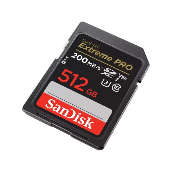 SDSDXXD-512G-GN4IN sandisk extreme pro 512gb sdxc memory card 2 years rescuepro deluxe up to 200mb s 140mb s read write speeds. uhs i. class 10. u3. v30