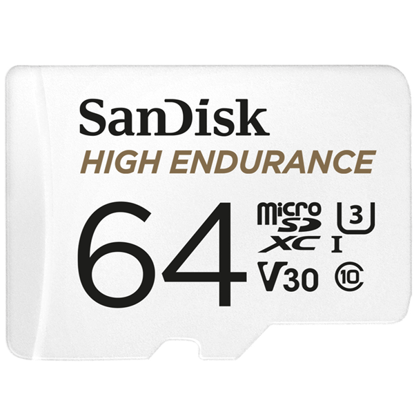 SDSQQNR-064G-GN6IA high endurance microsdhc 64gb card with adapt er