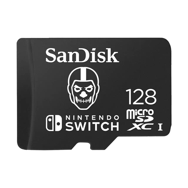 SDSQXAO-128G-GN6ZG sandisk nintendo microsd uhs i card fortnite edition. skull trooper. 128gb