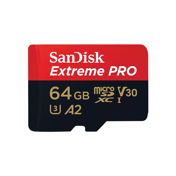 SDSQXCU-064G-GN6MA sandisk extreme pro microsdxc 64gb sd adapter 2 years rescuepro deluxe up to 200mb s-90mb s read write speeds a2 c10 v30 uhs-i u3