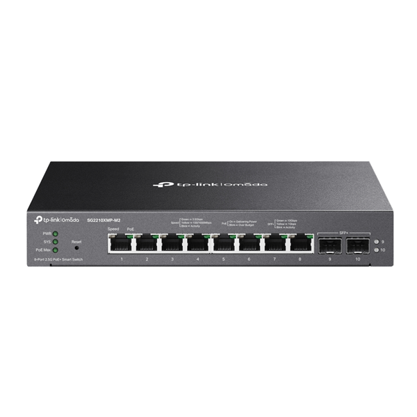SG2210XMP-M2 switch semigestionable tp-link sg2210mp-m2 10p 8p poe-2.5gbs-2p 10g sfp-total 160w poe