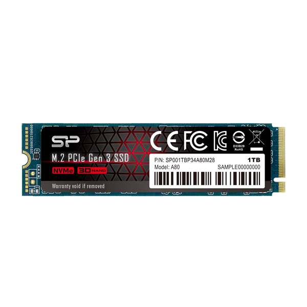 SP001TBP34A80M28 disco duro ssd 1024gb m.2 silicon power p34a80 3400mb-s pci express 3.0 nvme
