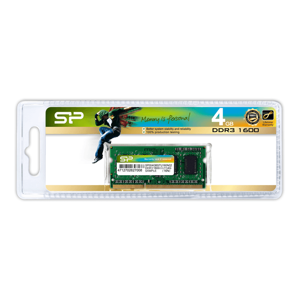 SP004GBSTU160N02 memoria ram portatil ddr3 4gb 1600mhz 1x4 silicon power sp004gbstu160n02