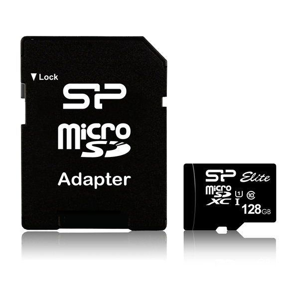 SP128GBSTXBU1V10SP silicon power tarjeta micro sd 128gb con adaptador uhs-1 elite c10