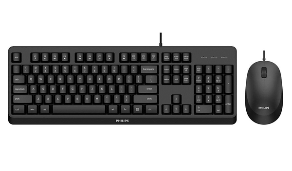 SPT6207BL/16 keyboard-mouse philips spt6207bl wired combo black