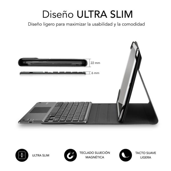 SUB-KT2-BTP001 funda y teclado tablet 10.1 subblim bt touchpad black