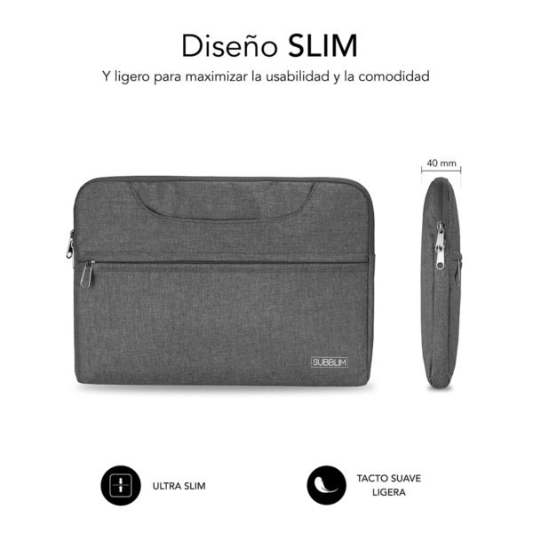 SUB-LS-1BS0101 maletin portatil subblim business 15.6p sleeve grey
