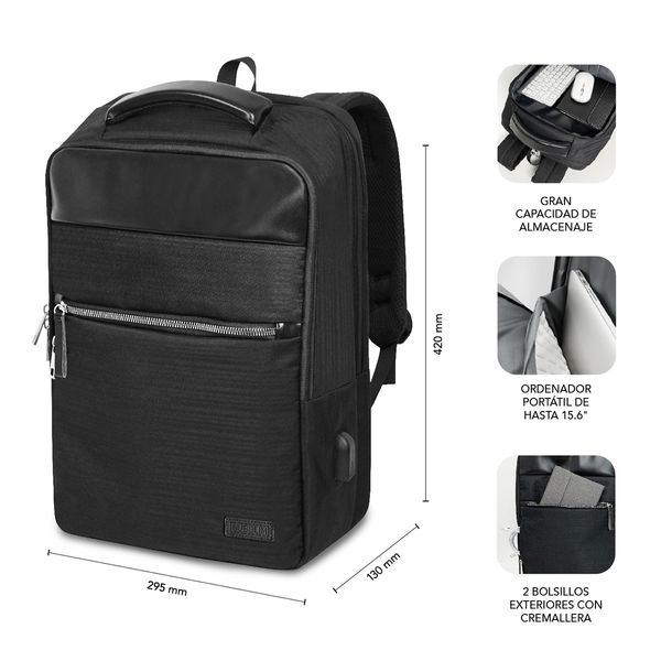 SUBBP-2BL1015 mochila portatil 16 subblim negra