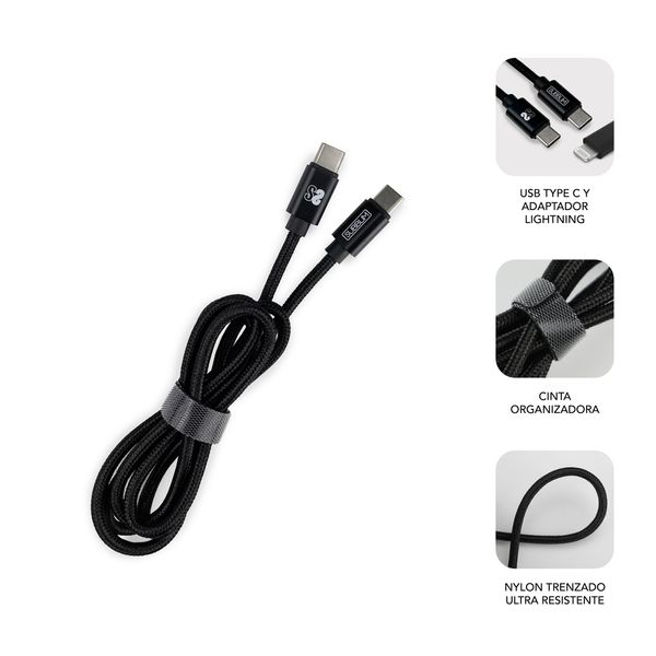 SUBCHG-3WPD11 smart charger pd25w qc3.0 c to c lightning cable b