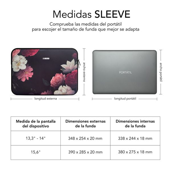SUBLS-SKIN101 trendy sleeve neo flowers 13.3 14p