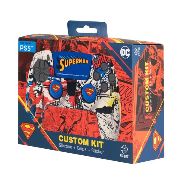 SUPPS5CK ps5 dc custom superman fr tec kit silicona grips sticker p s5