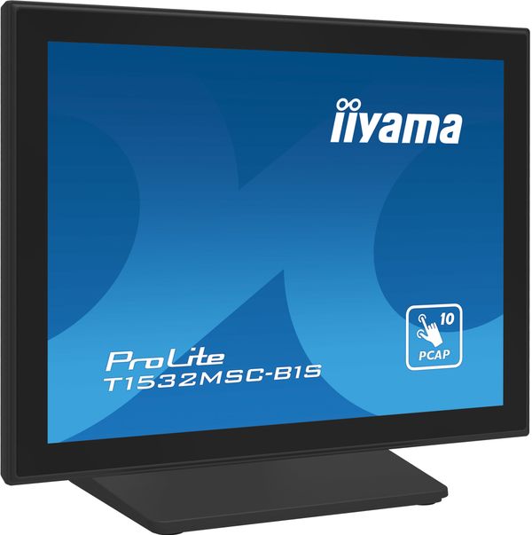 T1532MSC-B1S monitor iiyama pro 15p tactil t1532msc b1s 1024x768 350cd 8001 mm vga hdmi dp usb 8ms vesa 100x100 protec ip54 negro