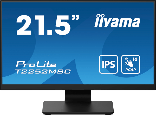 T2252MSC-B2 monitor iiyama 21.5p tactil pcap 10p t2252msc-b2 ips.1920x1080. 250cd. 10001. hdmi. dp. 5ms