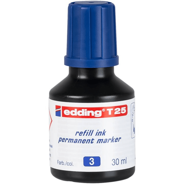 T25-003 frasco tinta para rellenar 25ml azul edding t25-003