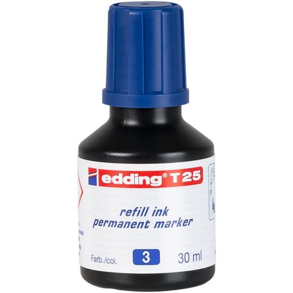 T25-003 frasco tinta para rellenar 25ml azul edding t25 003