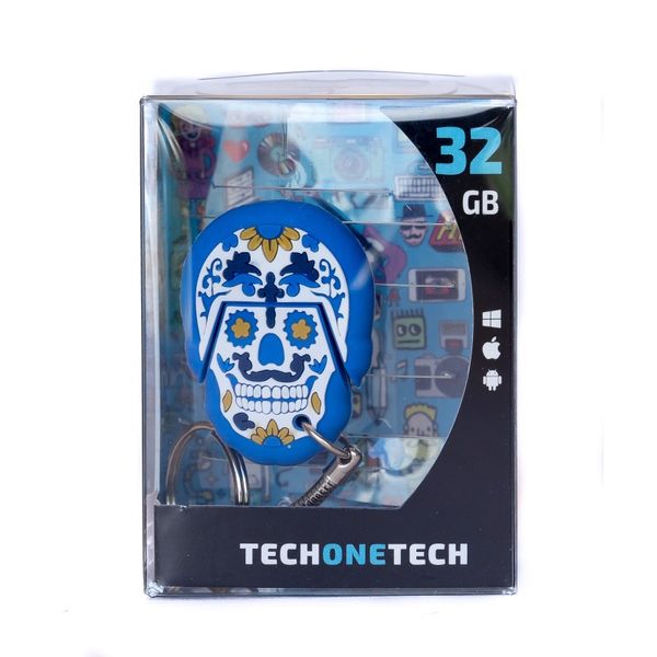 TEC5154-32 tech one tech calavera blue monday 32 gb usb 2.0