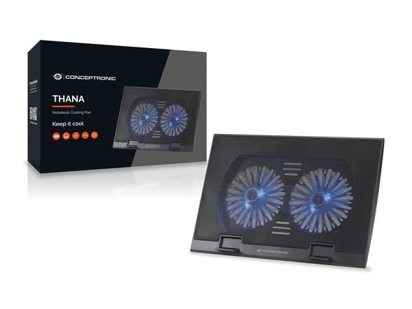 THANA02B base refrigeracion portatil conceptronic 2 ventiladores