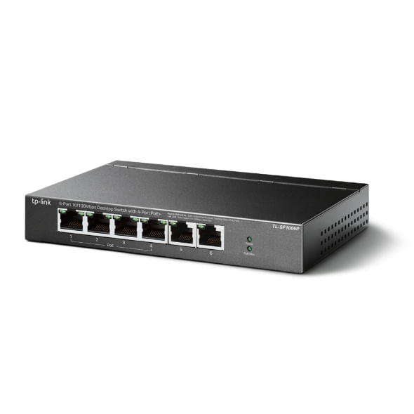 TL-SF1006P 6 port 10 100 mbps desktop switch with 4 port poe in