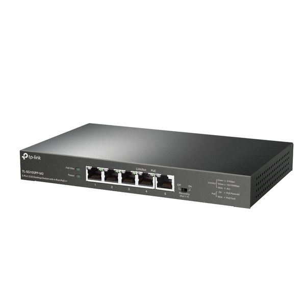 TL-SG105PP-M2 switch no gestionable tp link tl sg105pp m2 5p 2.5g con poe  de 4p admite 60w por puerto max 123w