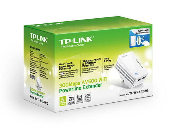 TL-WPA4220 av500 2 port wifi pl extender