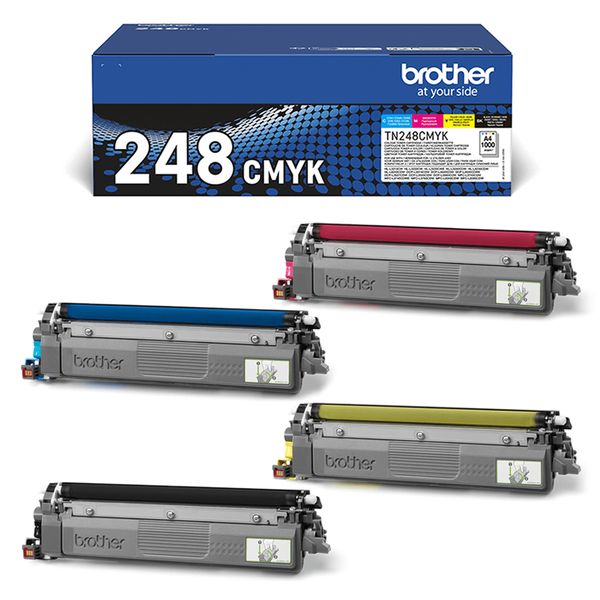 TN248VAL tn248cmyk toner value pack. includes cyan magenta yellow a nd
