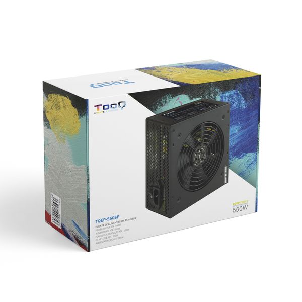 TQEP-550SP fuente alimentacion 550w tooq fuente atx 550w pfc cooler 12cm silencioso caja retail color negro 120