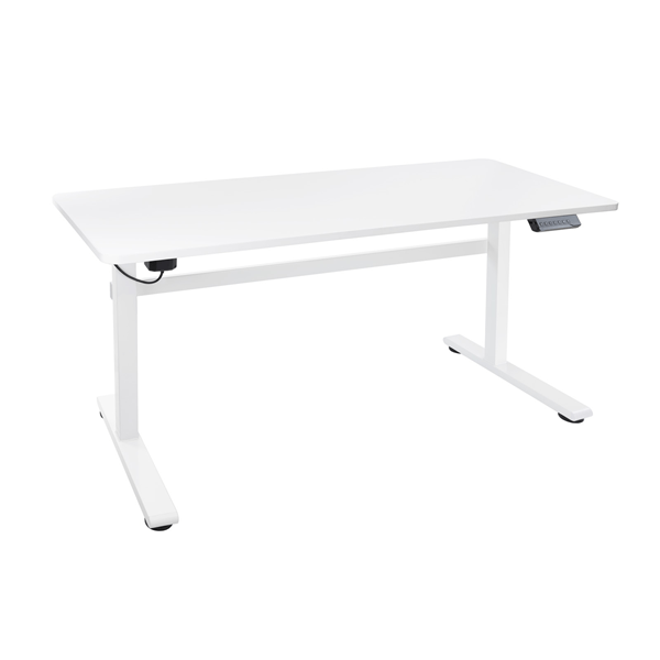 TQESSD01-W mesa de escritorio motorizada tooq tqessd01-bk atlas white estructura de acero y tablero de mdf 18mm 1400x600mm altura regulable de 730 a 1180mm