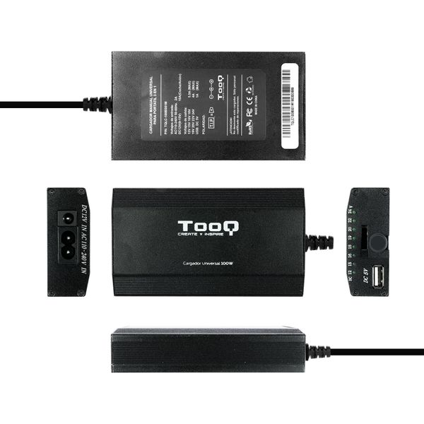 TQLC-100BS01M cargador automatico tooq 100w 1usb 12puntas