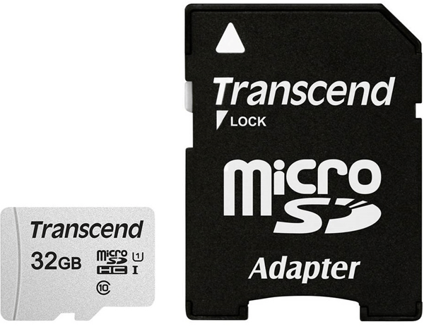 TS32GUSD300S-A 32gb microsd w adapter uhs i u1 a1