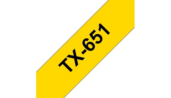 TX651 cinta rotuladora amar negro 24mm