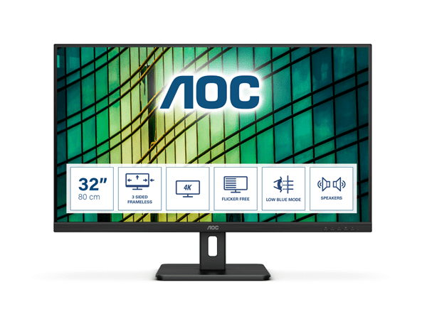 U32E2N monitor aoc u32e2n 31.5p led va 4k ultra hd hdmi altavoces