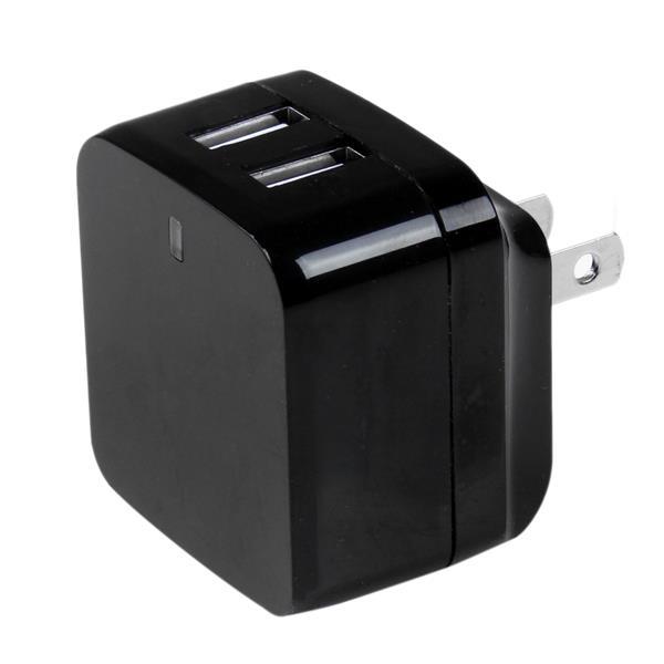 USB2PACBK cargador de pared usb 2 puertos alta potencia viajes 110v 22 0v