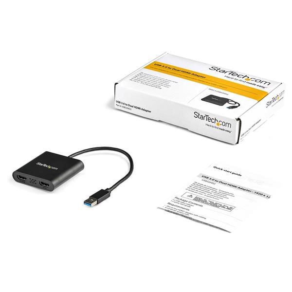 USB32HD2 adaptador de video externo 3.0 a 2 puertos hdmi 4k