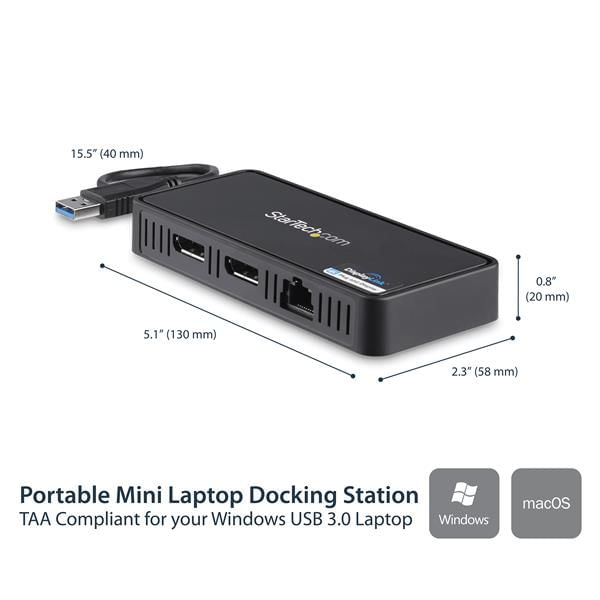 USBA2DPGB docking station usb 3.0 para dos monitores displayport g be