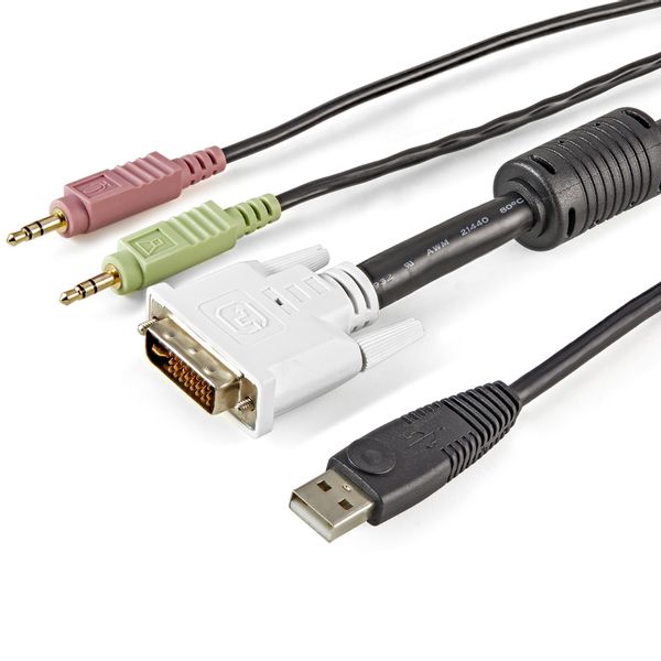 USBDVI4N1A6 cable kvm 4 en 1 de 1 8m con dvi usb audio y microfono