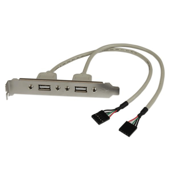 USBPLATE bracket 2 puertos usb a 2.0 a