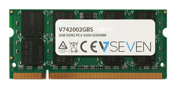 V742002GBS memoria ram portatil ddr2 2gb 533mhz 1x2 cl4 v7 2gb ddr2 pc2-4200 533mhz so dimm notebook modulo de memoria-v742002gbs