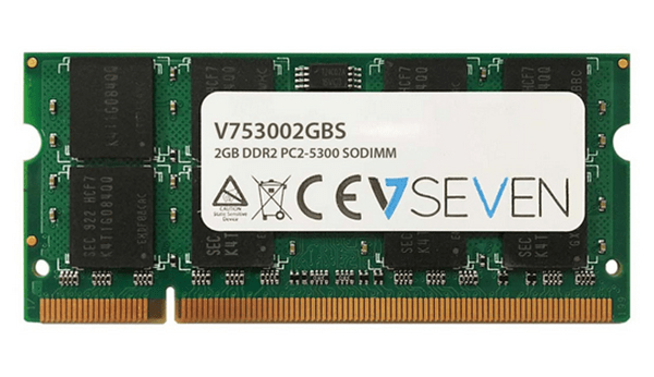 V753002GBS memoria ram portatil ddr2 2gb 667mhz 1x2 cl5 v7 2gb ddr2 pc2-5300 667mhz so dimm notebook modulo de memoria-v753002gbs