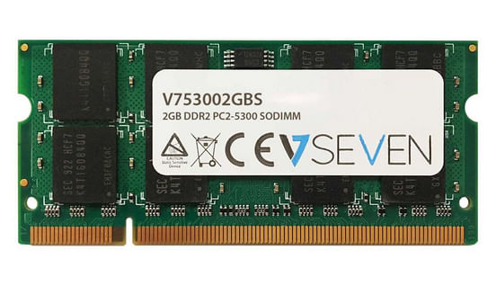 V753002GBS memoria ram portatil ddr2 2gb 667mhz 1x2 cl5 v7 2gb ddr2 pc2 5300 667mhz so dimm notebook modulo de memoria v753002gbs