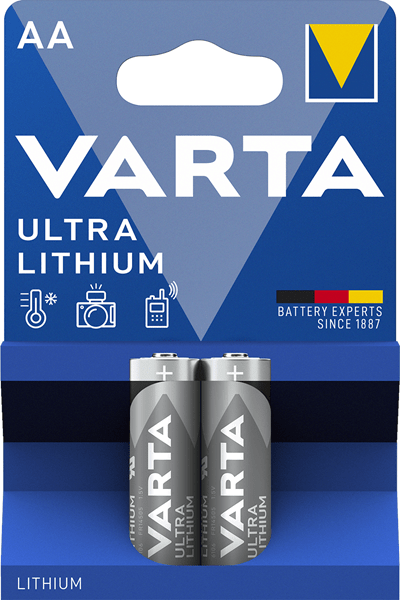 VARTA-6106/2B varta blister 2 pilas profesional litio aa ultra lithium 2900mah purpura plata