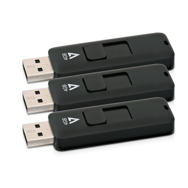 VF24GAR-3PK-3E unidad flash v7 vf24gar 3pk 3e 4 gb usb 2.0 negro 3 paquetes