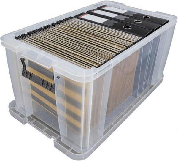 WFS20W540 CS TP caja de almacenaje apilable con tapa capacidad 54 litros 380x650x310 mm cristal transparente archivo 2000 wfs20w540 cs tp