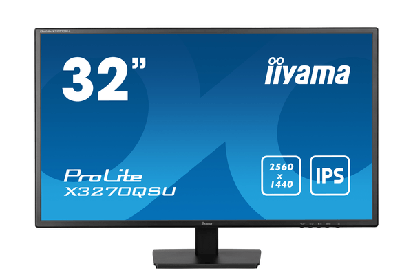 X3270QSU-B1 monitor iiyama 32p. panel ips 1hdmi. 1dp. 3x3.2. 100hz. altavoces. salida para auriculares.100hz. 3ms.